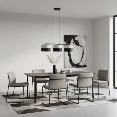 Lomis Gray Pendant Lamp (3 lights)