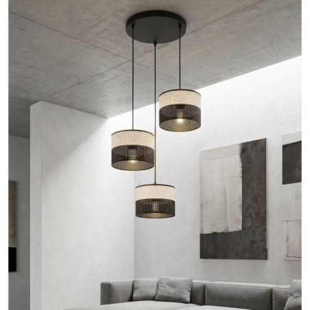Lomis II Gray Pendant Lamp (3 lights)