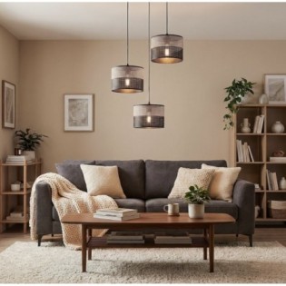 Lomis II Gray Pendant Lamp (3 lights)