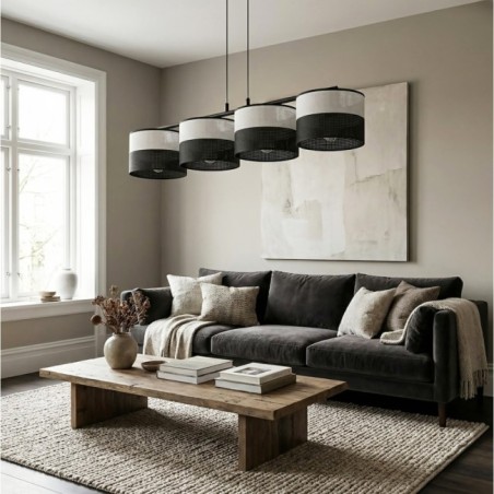 Lomis Gray Pendant Lamp (4 lights)
