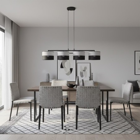 Lomis Gray Pendant Lamp (4 lights)