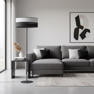 Lomis Gray Floor Lamp