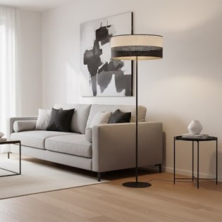 Lomis Gray Floor Lamp