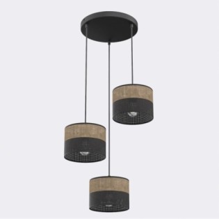 Lomis II Brown Pendant Lamp (3 lights)