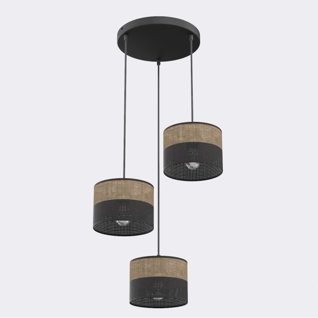 Lomis II Brown Pendant Lamp (3 lights)