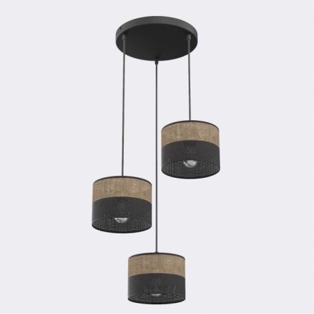 Lomis II Brown Pendant Lamp (3 lights)
