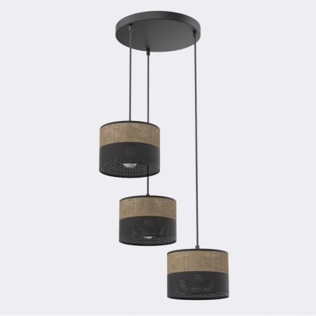 Lomis II Brown Pendant Lamp (3 lights)