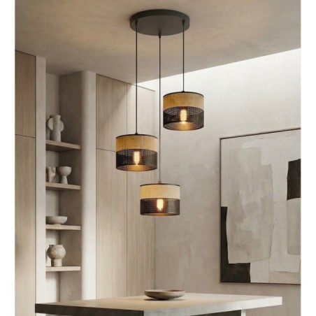 Lomis II Brown Pendant Lamp (3 lights)