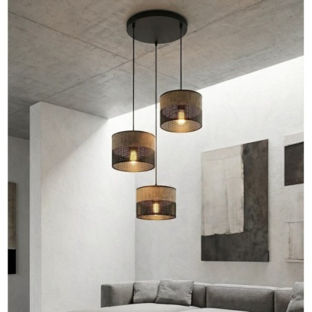 Lomis II Brown Pendant Lamp (3 lights)