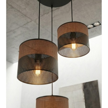 Lomis II Brown Pendant Lamp (3 lights)