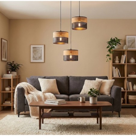 Lomis II Brown Pendant Lamp (3 lights)