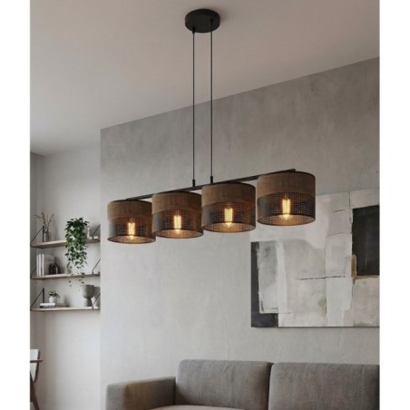 Lomis Brown Pendant Lamp (4 lights)