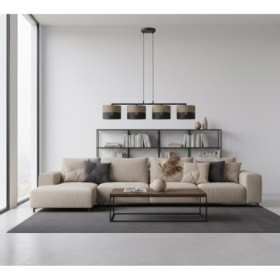 Lomis Brown Pendant Lamp (4 lights)