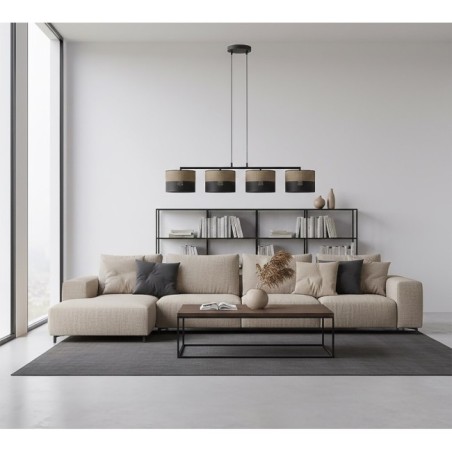 Lomis Brown Pendant Lamp (4 lights)