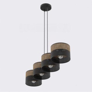 Lomis Brown Pendant Lamp (4 lights)
