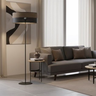 Lomis Brown Floor Lamp