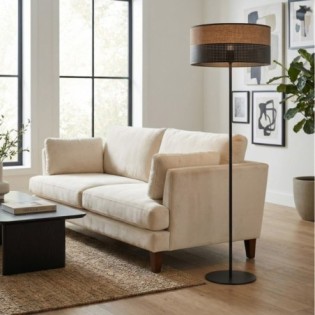 Lomis Brown Floor Lamp