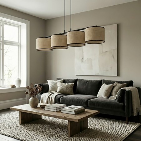 Nar Rattan Pendant Lamp (4 lights)