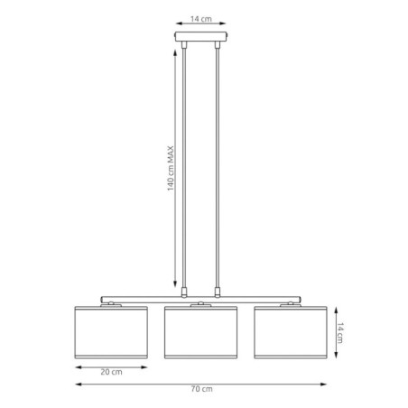 Nar Black Pendant Lamp (3 lights)