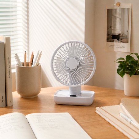 Ventilador de mesa con batería Fanito Blanco 4 Vel.