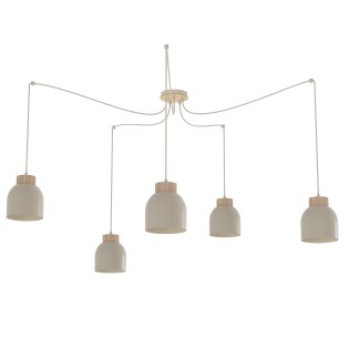 Lámpara colgante Prut Moca (5 luces)
