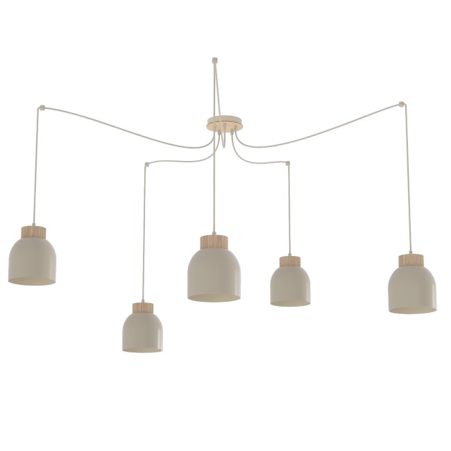 Lámpara colgante Prut Moca (5 luces)