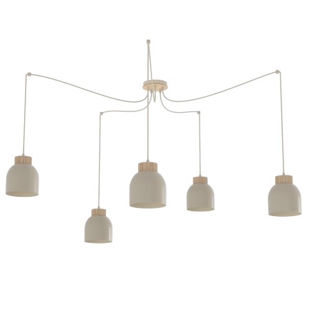 Lámpara colgante Prut Moca (5 luces)