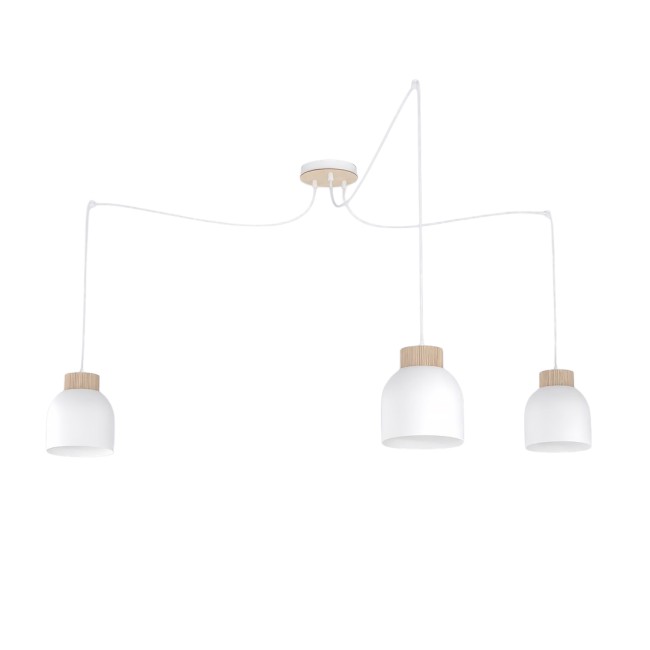 Lámpara colgante Prut Blanco (3 luces)
