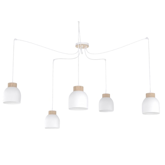 Lámpara colgante Prut Blanco (5 luces)