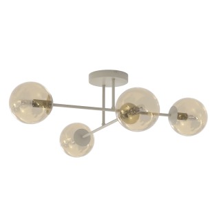Drin Amber Mocha Ceiling Lamp (4 lights)