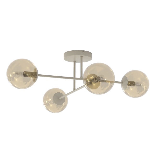 Drin Amber Mocha Ceiling Lamp (4 lights)