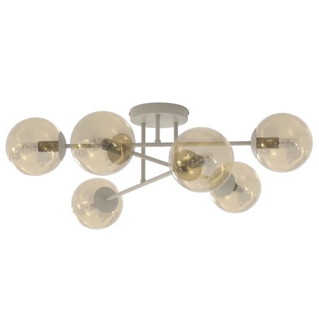 Drin Amber Mocha Ceiling Lamp (6 lights)