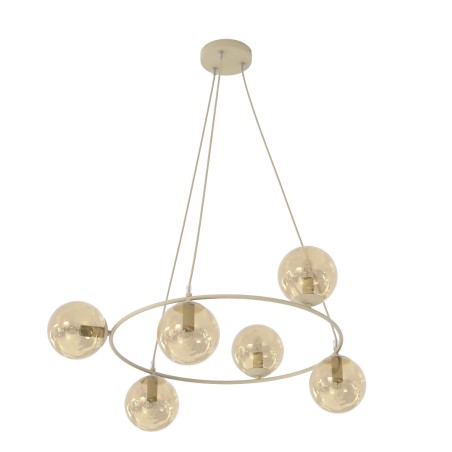 Ibar Amber Pendant Lamp (6 lights)