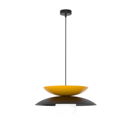 Lámpara colgante Mor Negro+Amarillo