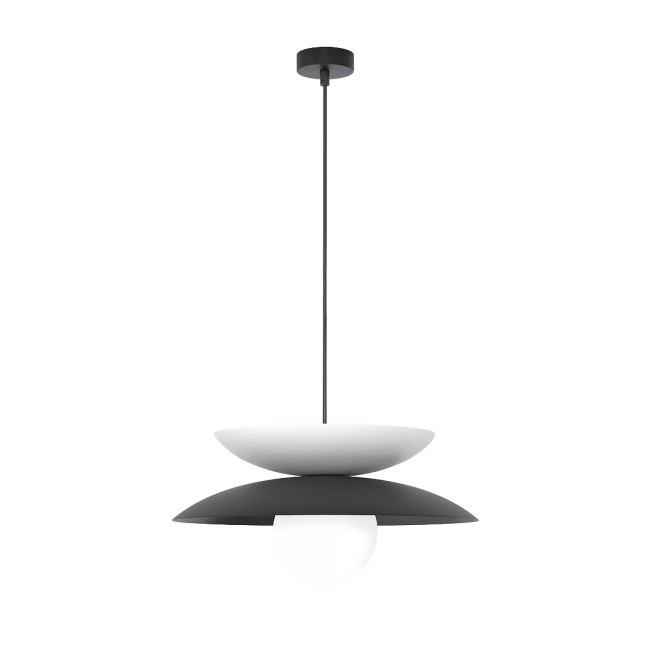 Lámpara colgante Mor Negro+Blanco