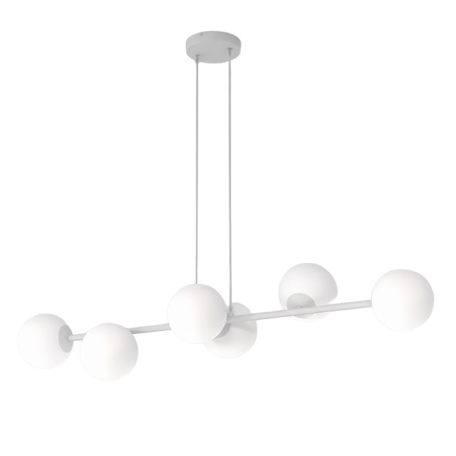 Odra Gray Opal Pendant Lamp (6 lights)