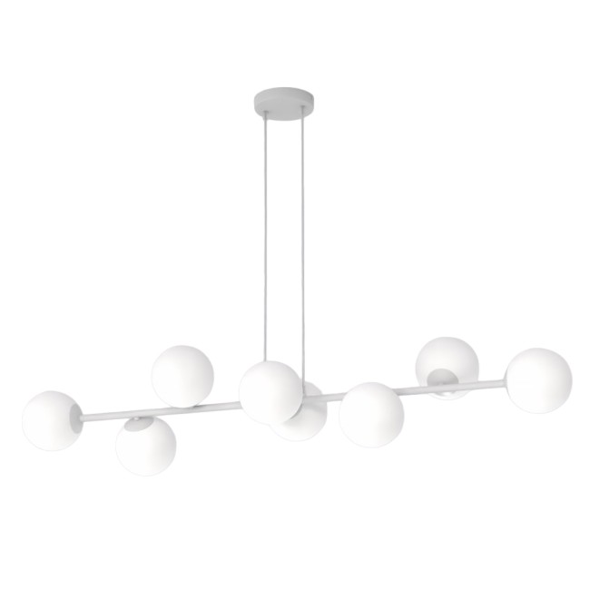 Odra Gray Opal Pendant Lamp (8 lights)