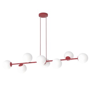 Odra Bordeaux Opal Pendant Lamp (8 lights)