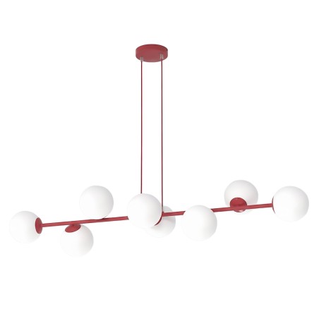 Odra Bordeaux Opal Pendant Lamp (8 lights)