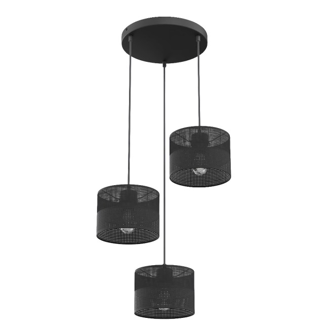 Velto II Black Pendant Lamp (3 lights)
