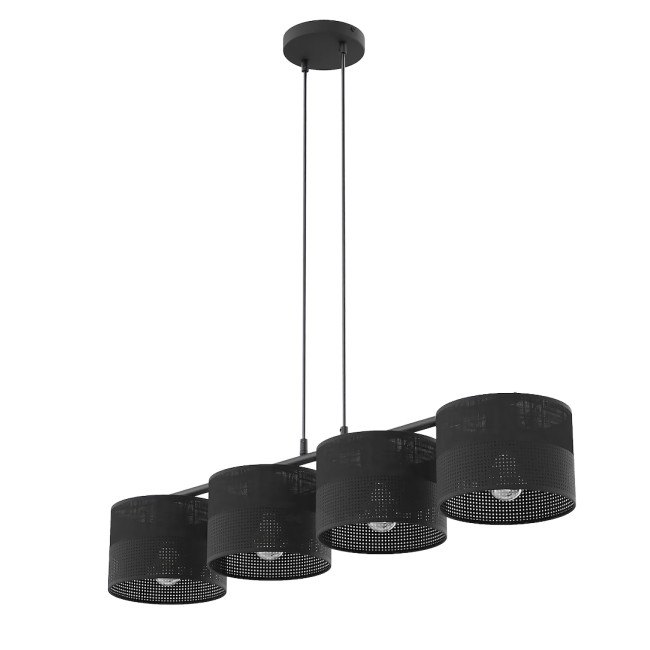 Lámpara colgante Velto Negro (4 luces)