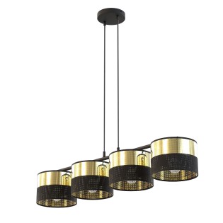 Velto Black+Gold Pendant Lamp (4 lights)