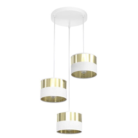 Velto II White+Gold Pendant Lamp (3 lights)