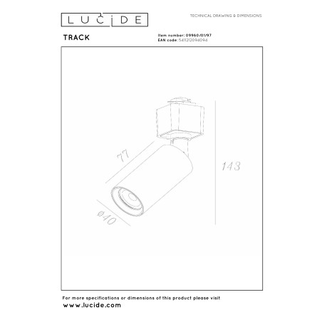 Single-phase track spotlight Ritmo