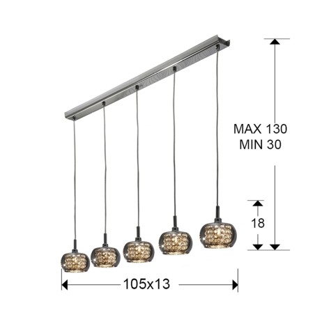 Arian LED-Deckenleuchte (30 W) (5 Leuchten)