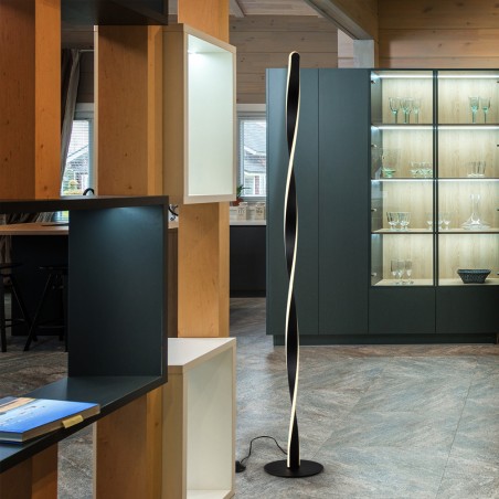 LED Floor Lamp Twist Black (40W)