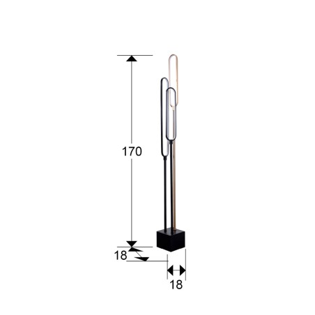 LED floor lamp Colette (44W)