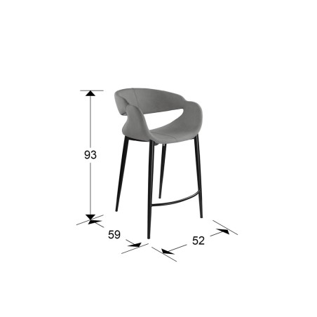 High Stool Giro Light Grey