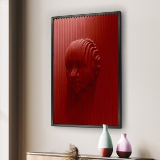 Red Face Bas-relief (90x120)