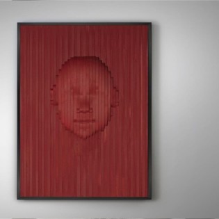 Red Face Bas-relief (90x120)